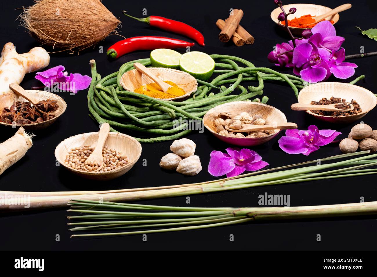 A collection of Indonesian ingredients from Asian cuisine Stock Photo ...
