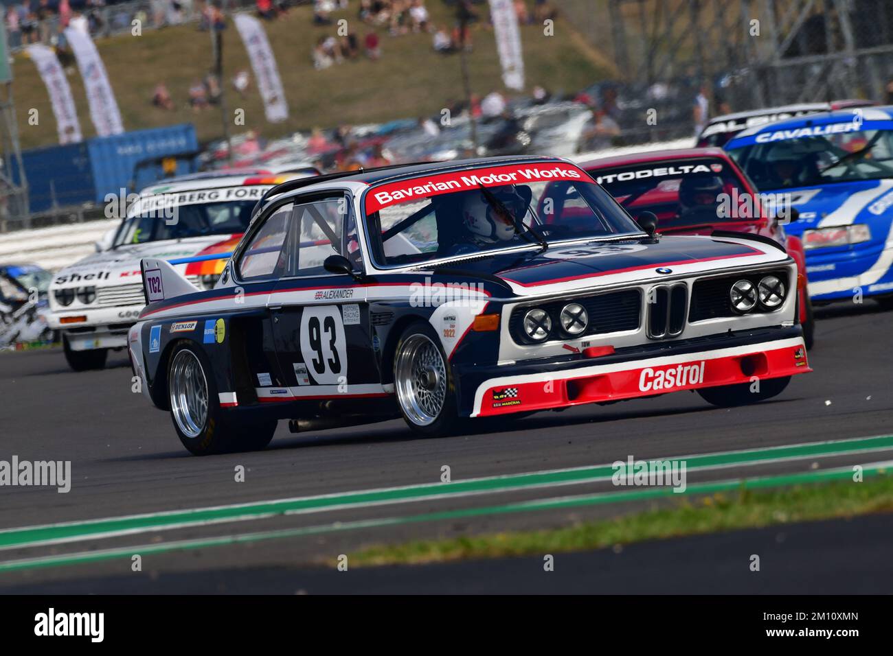 Simon Alexander, BMW 3 litre CSL, Batmobile, An impressive grid for the Tony Dron Memorial Trophy for MRL Historic Touring Cars, a 45 minute race on t Stock Photo