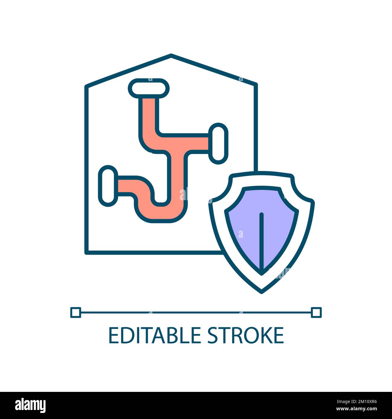 water-pipes-security-rgb-color-icon-stock-vector-image-art-alamy