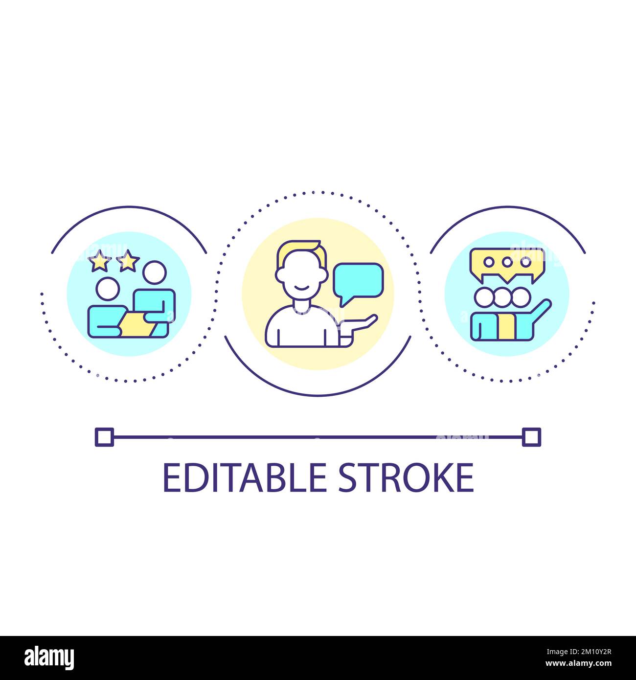 Mentoring loop concept icon Stock Vector