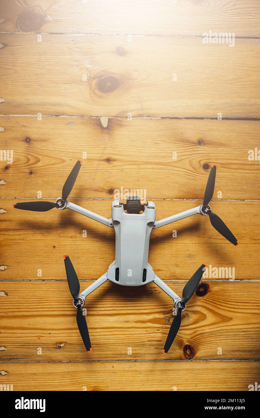 Cinematic drone shot small wooden hi-res stock photography and images ...
