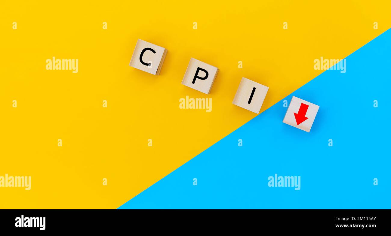 CPI, consumer price index symbol. Wooden blocks with words 'CPI' Stock ...