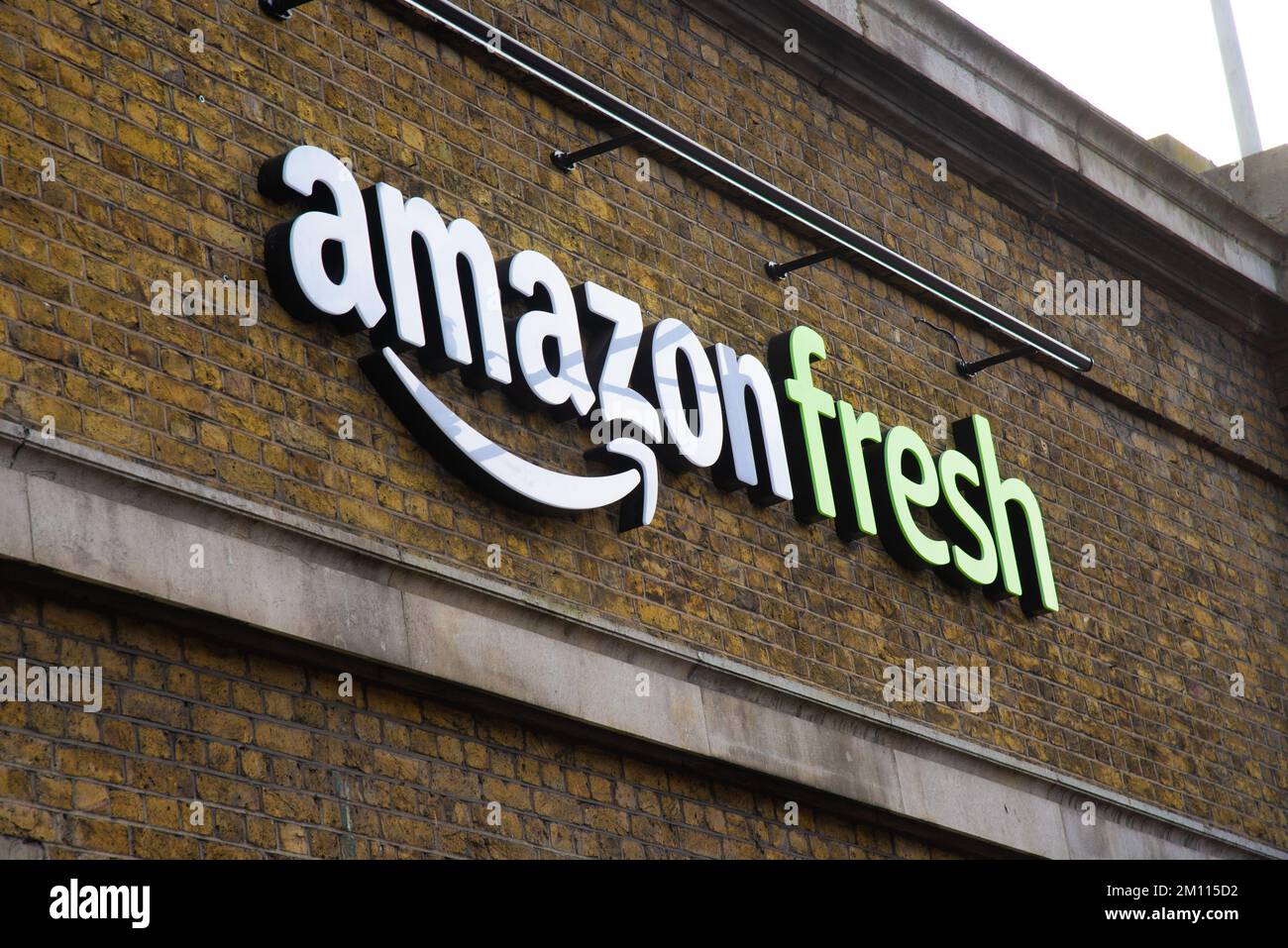 An Amazon Fresh shop, Islington, London, UK Stock Photo