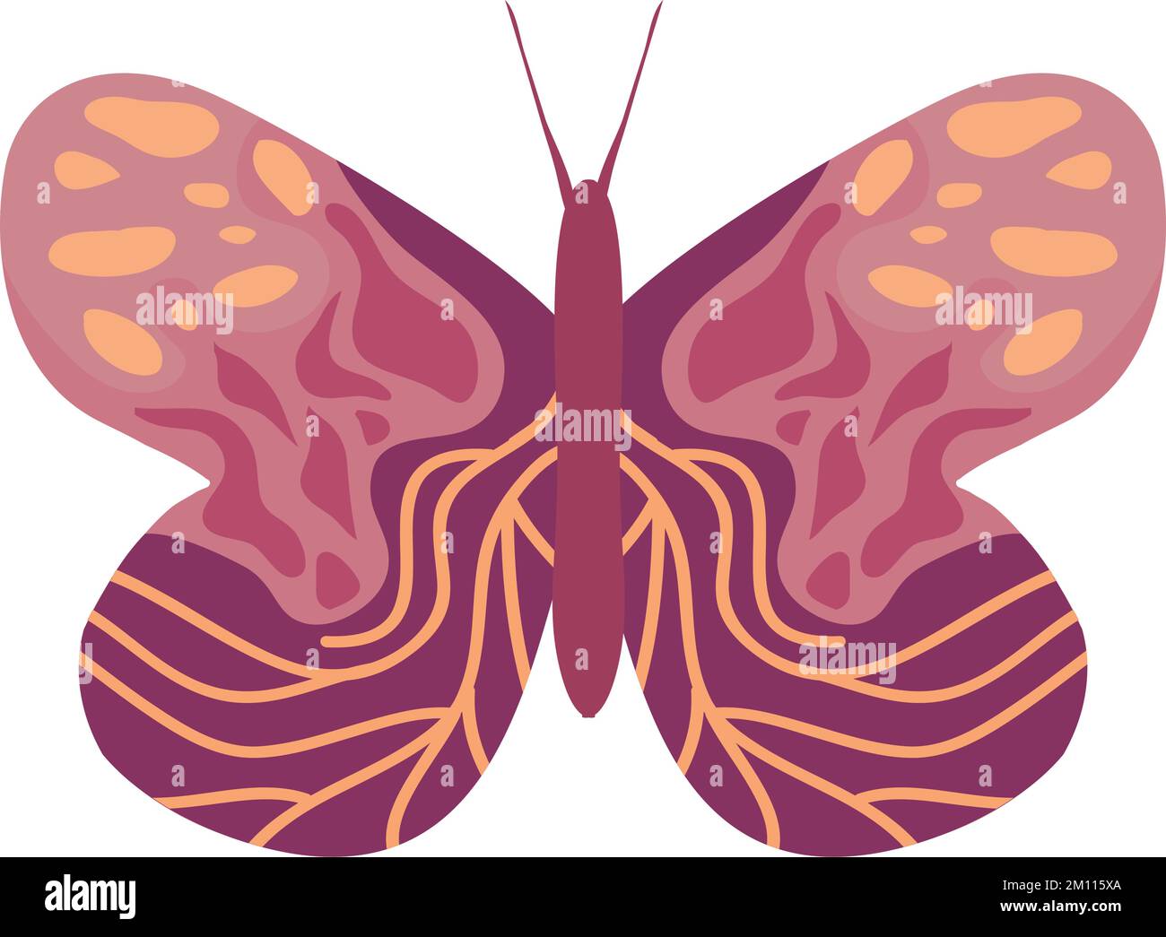 cute butterfly boho style Stock Vector Image & Art - Alamy