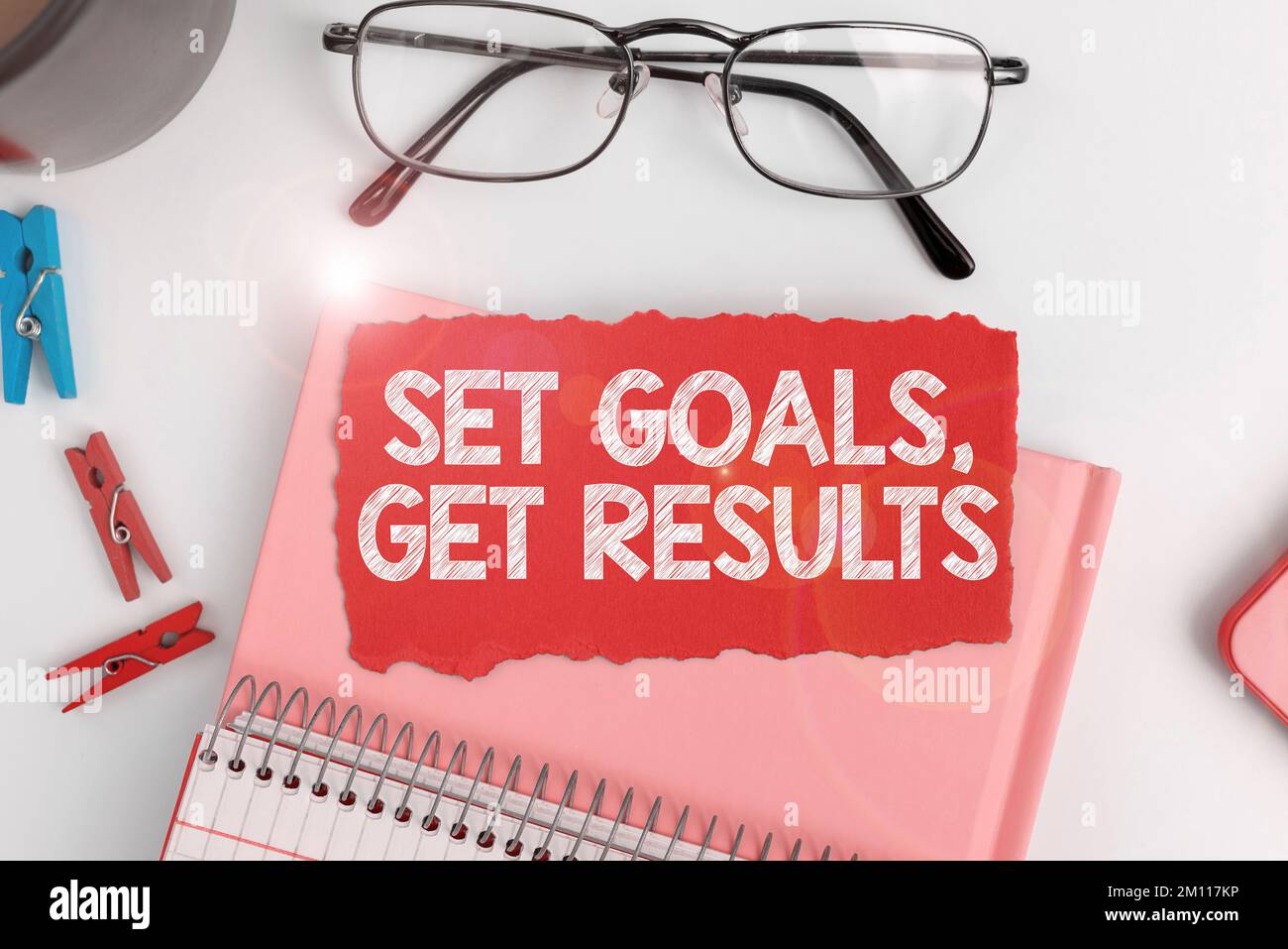 Writing displaying text Set Goals, Get Results. Conceptual photo ...