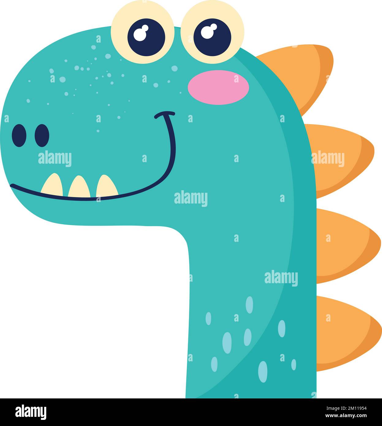 cute green dinosaur Stock Vector Image & Art - Alamy