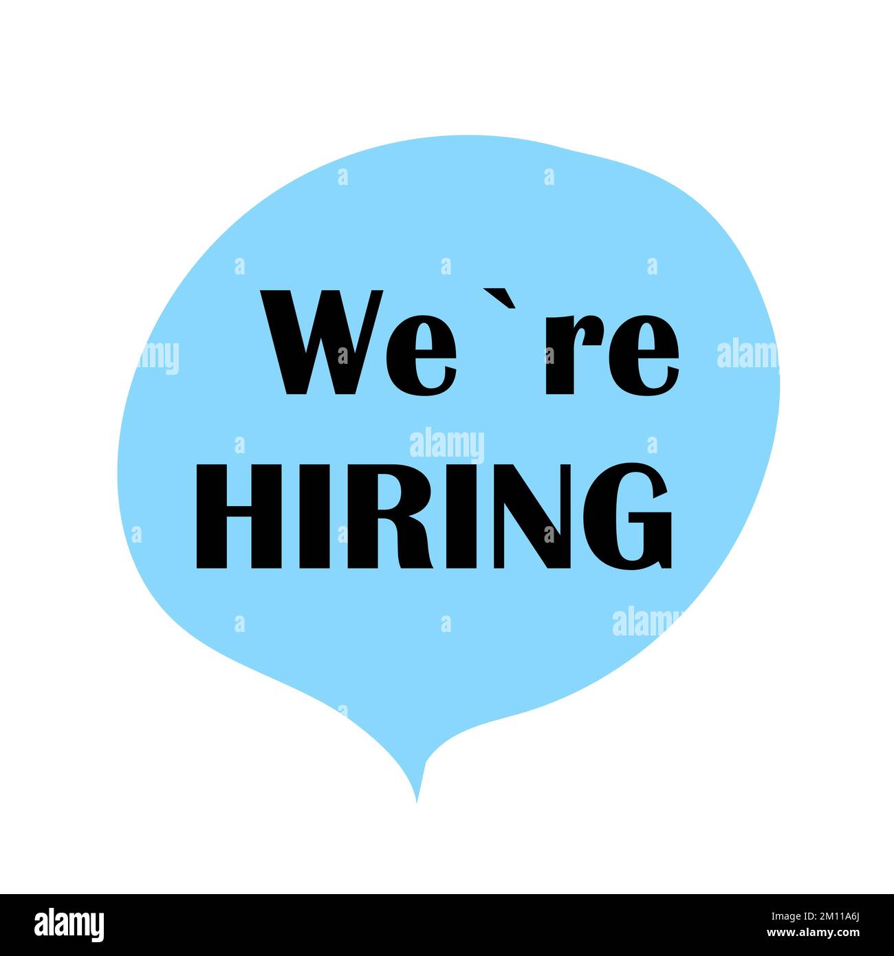 We are hiring. Blue Bubble Stock Vector Image & Art Alamy