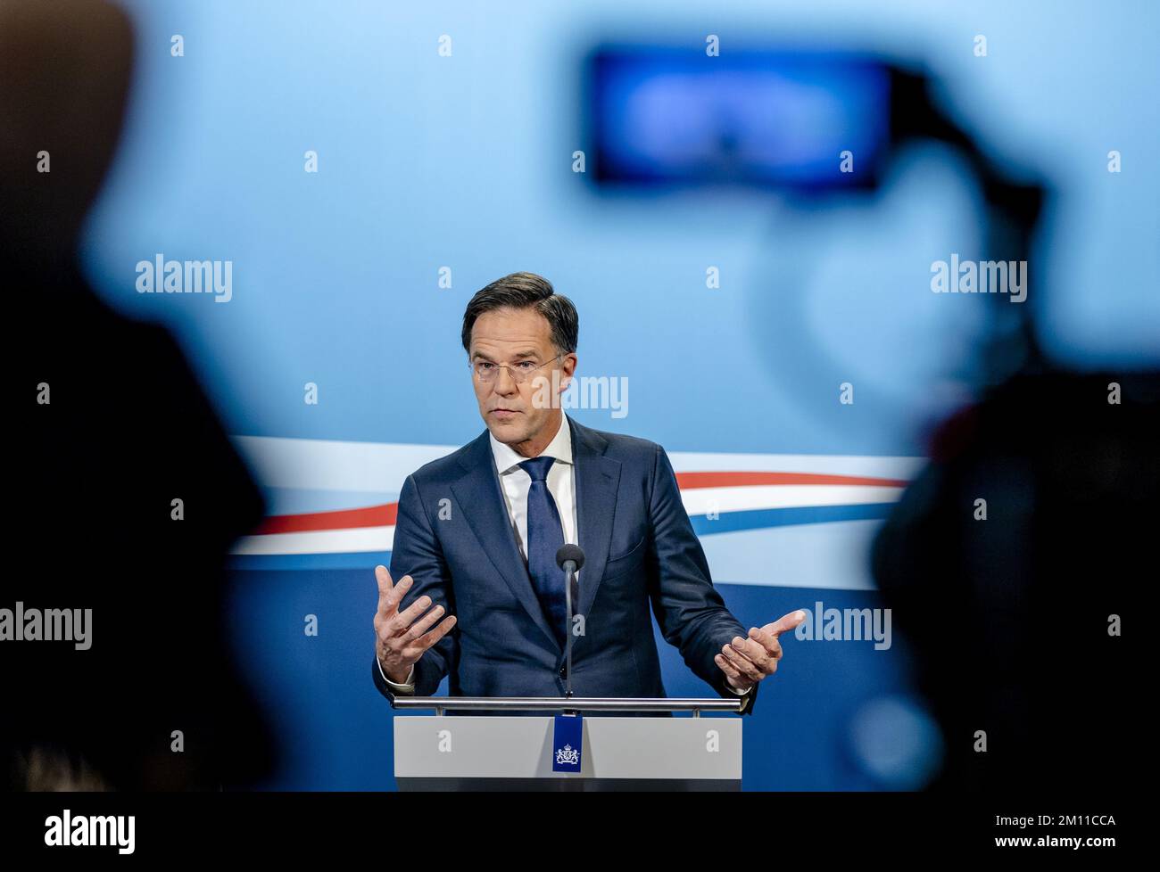 THE HAGUE - Prime Minister Mark Rutte speaks to the press after the ...