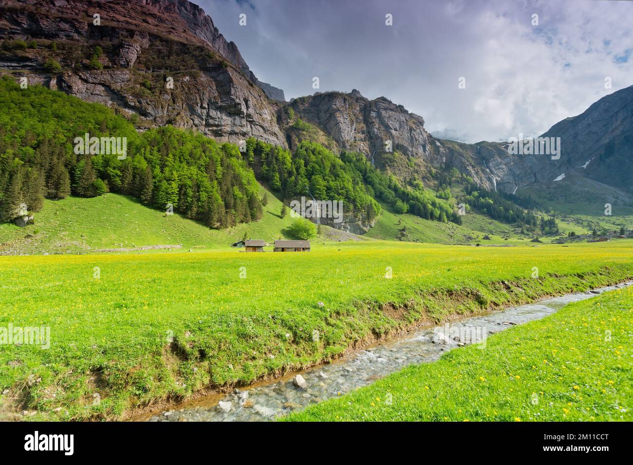 Beautiful view in Alpstein, swiss Alps, Switzerland Stock Photo