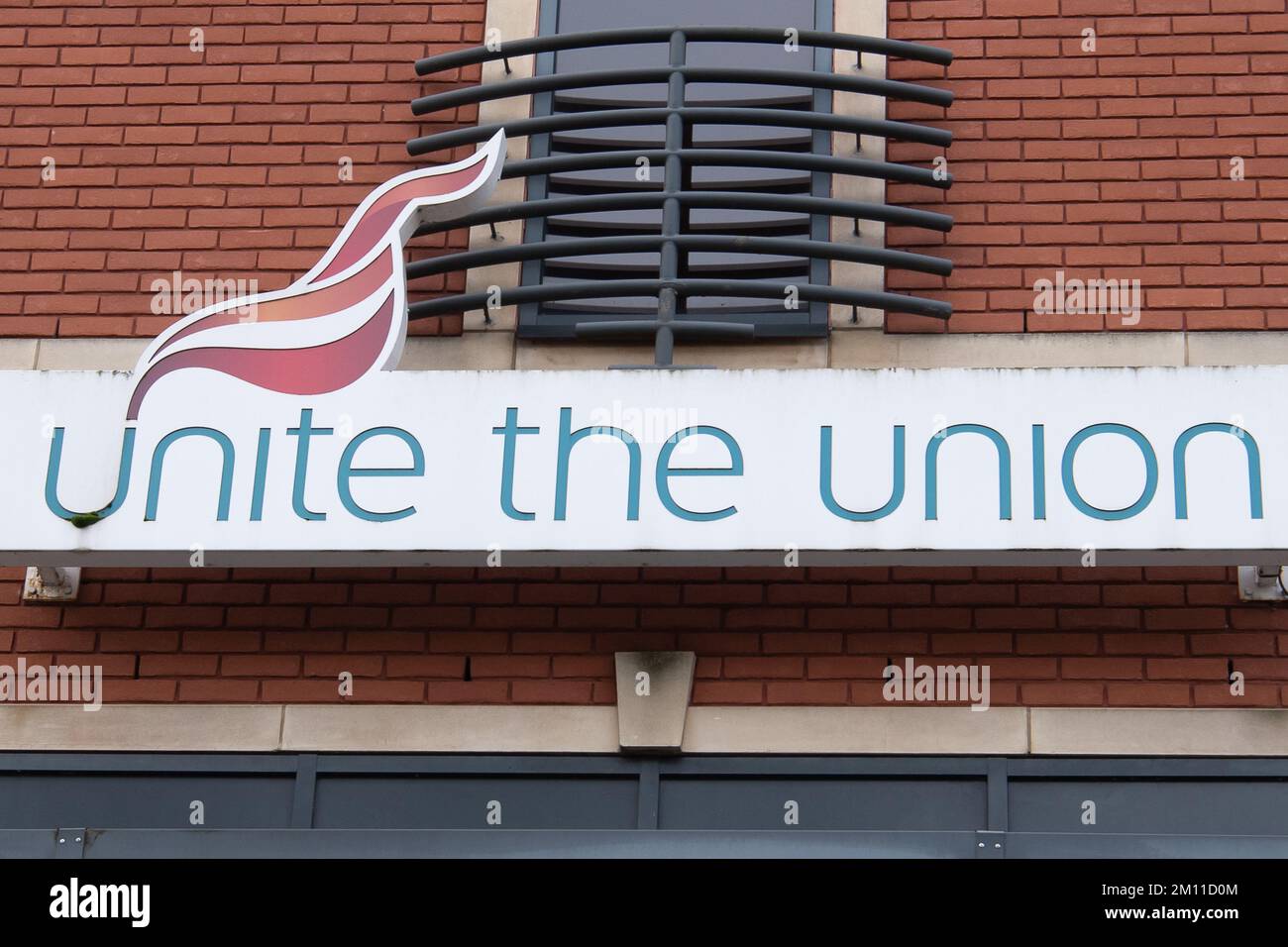 Slough, Berkshire, UK. 9th December, 2022. The Unite offices in Slough. Unite the Union are under the spotlight after files have been handed to the Police to investigate alleged 'potential criminality' relating to overpayments to suppliers involved in the building of a Unite hotel and conference centre in Birmingham. As a result, the chairman of the Tory Party, Nadhim Zahawi has told the Labour Party to return £750,000 in donations made to them by Unite until the investigations have been finished. Credit: Maureen McLean/Alamy Live News Stock Photo