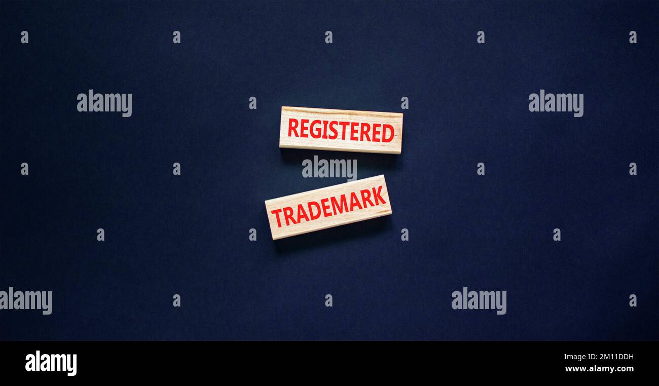 Registered trademark symbol. Concept word Registered trademark wooden ...