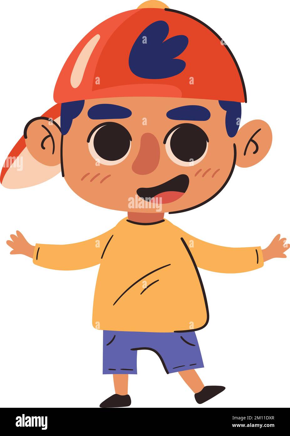 little boy wearing cap Stock Vector Image & Art - Alamy