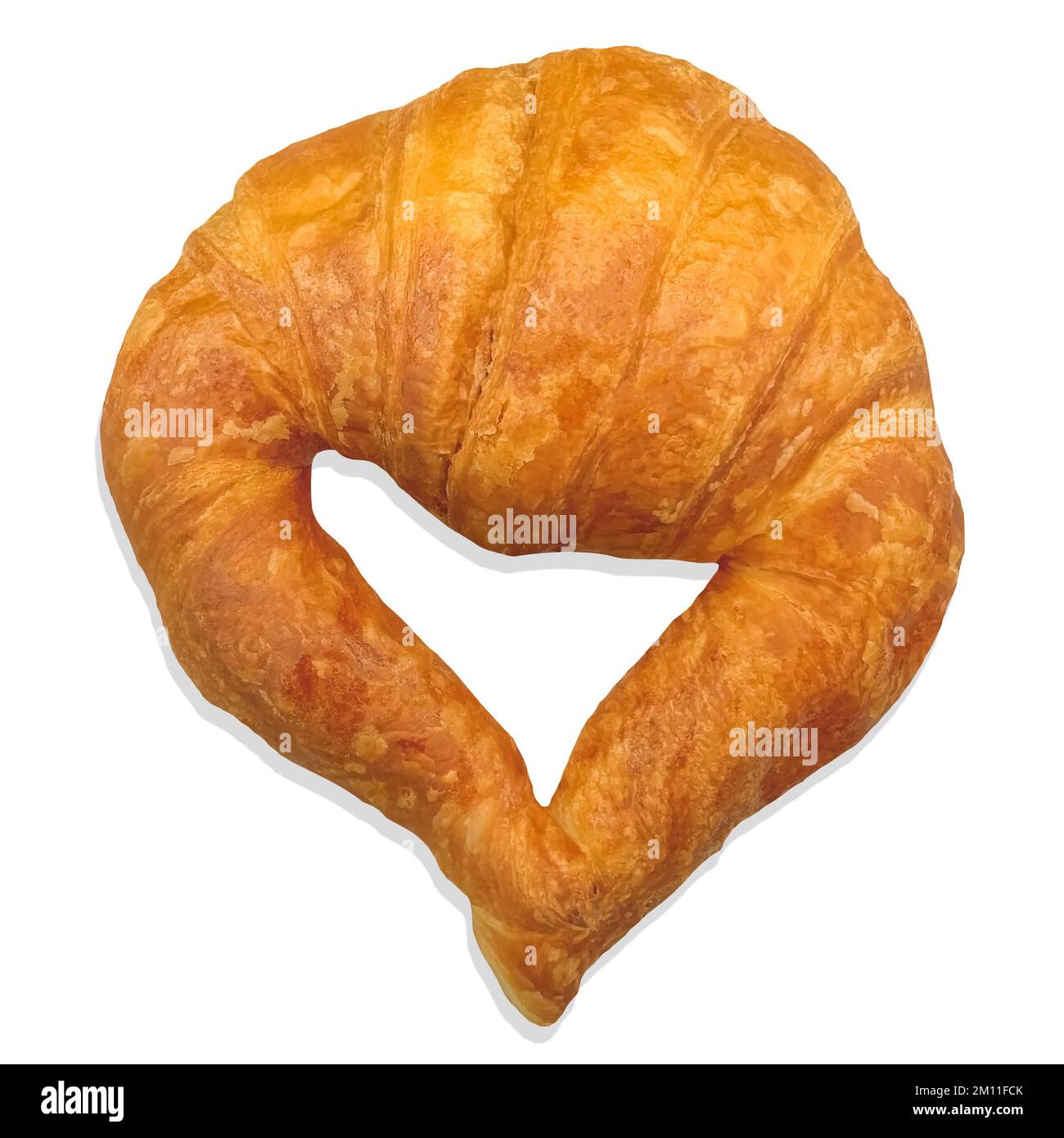 Croissant isolated on a white background Stock Photo - Alamy