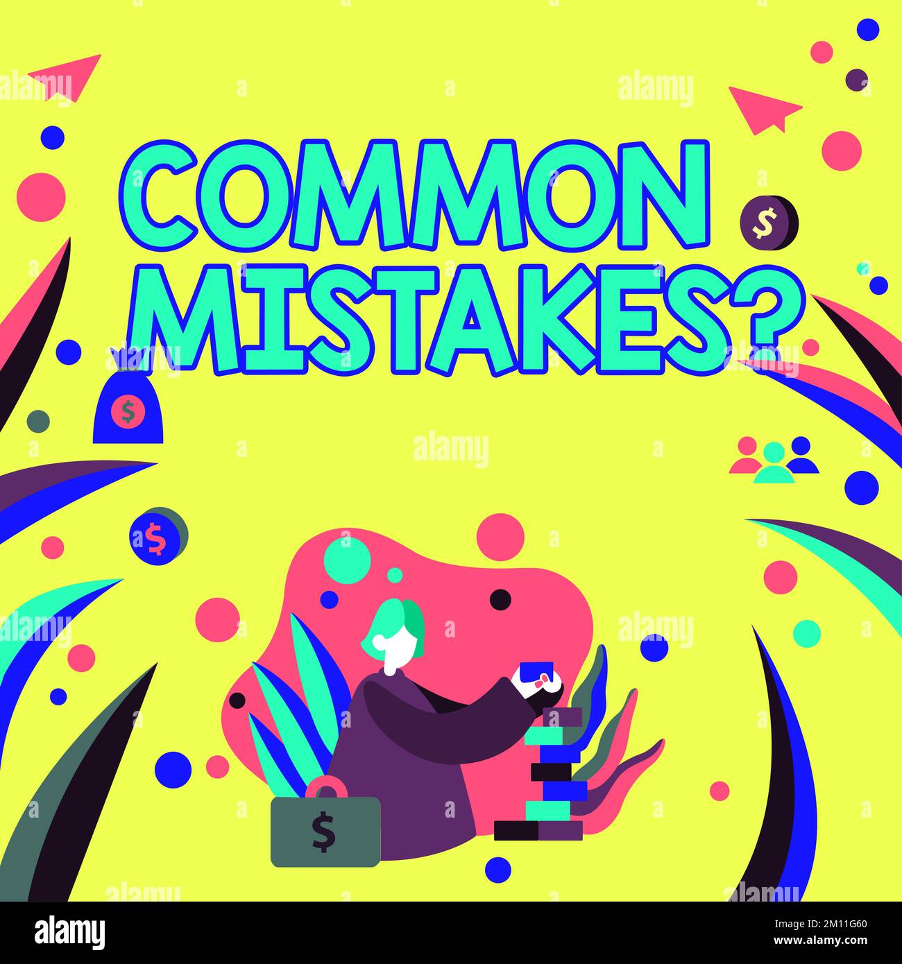 Text showing inspiration Common Mistakes. Word for repeat act or ...