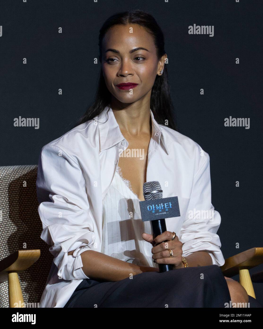 9 December 2022 - Seoul, South Korea : Actress Zoe Saldana, during a