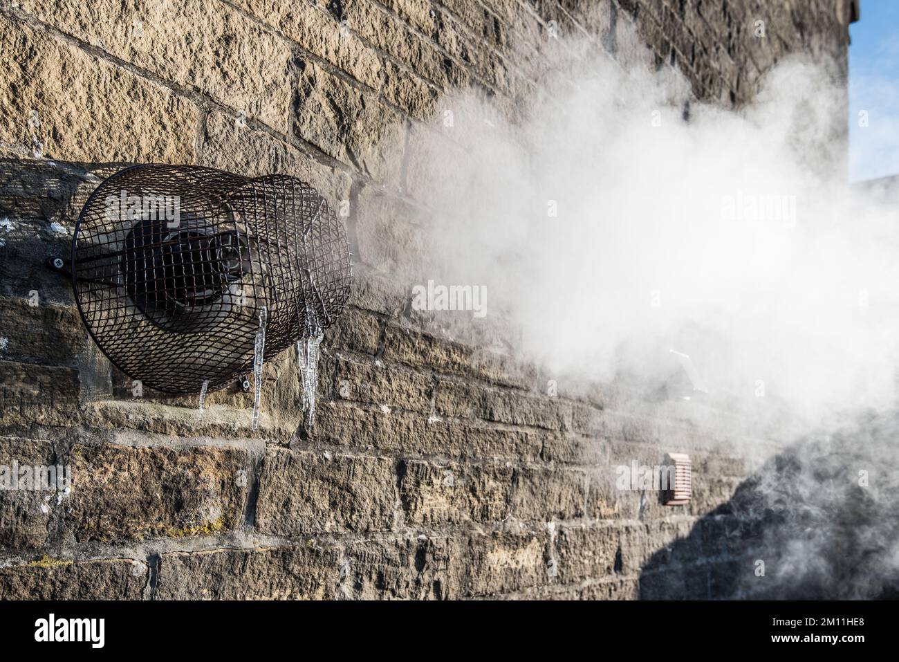 Steam and hot gas quickly cooling hires stock photography and images