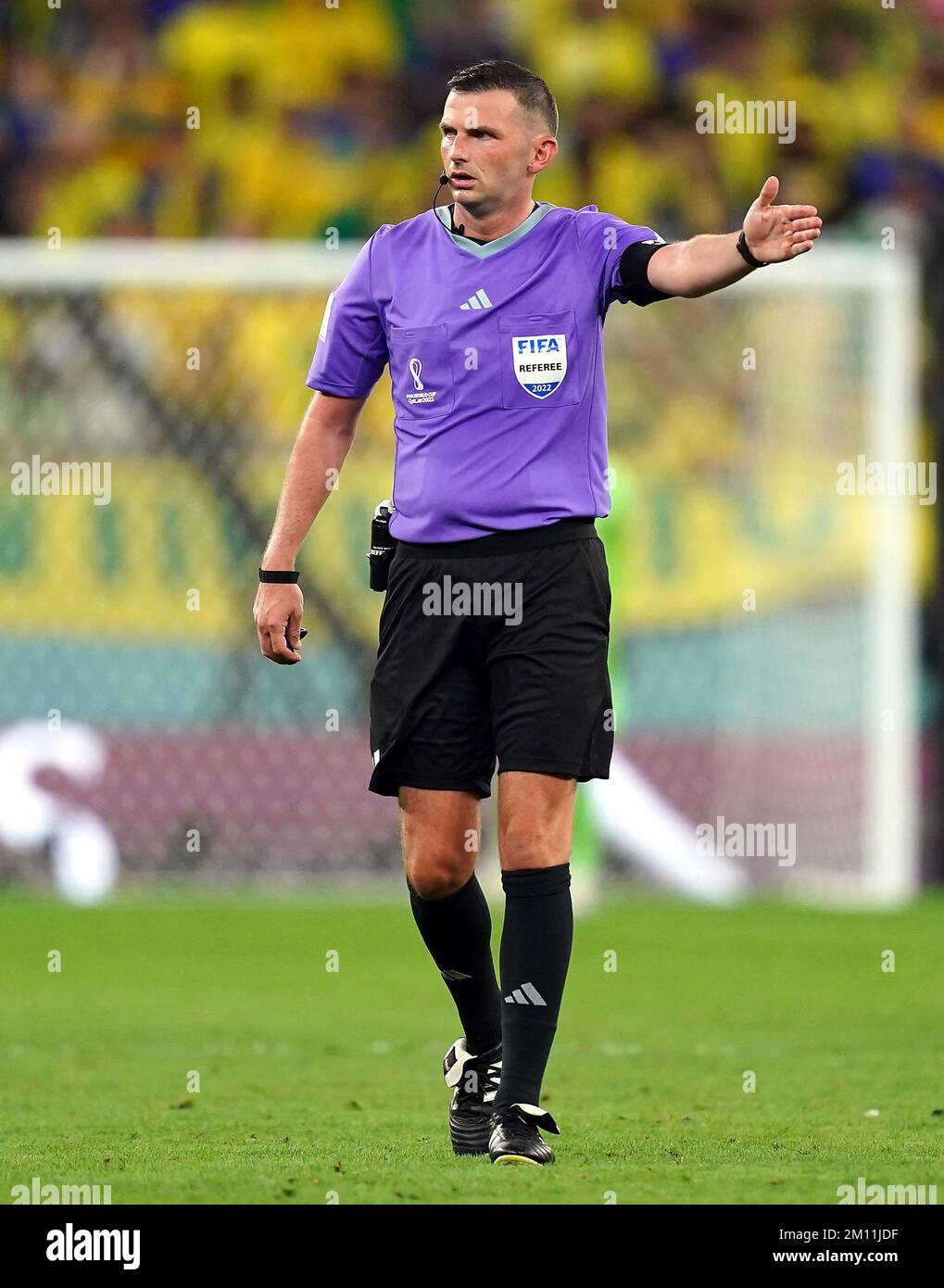 Referee Michael Oliver during the FIFA World Cup Quarter-Final match at the Education City Stadium in Al Rayyan, Qatar. Picture date: Friday December 9, 2022. Stock Photo