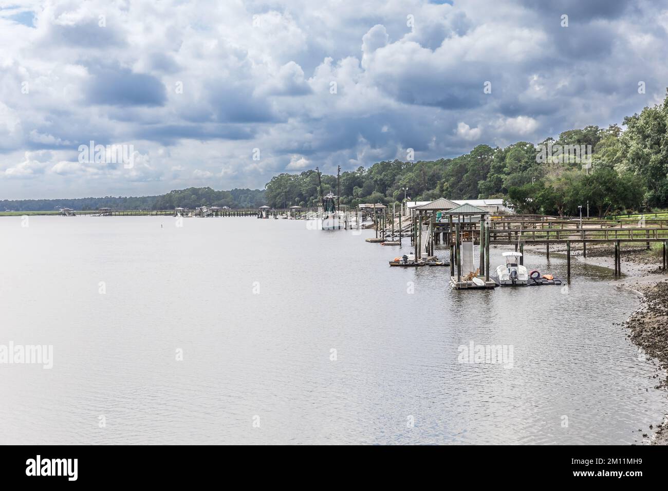 A view of coastal Bluffton South Carolina in the daytime Stock Photo