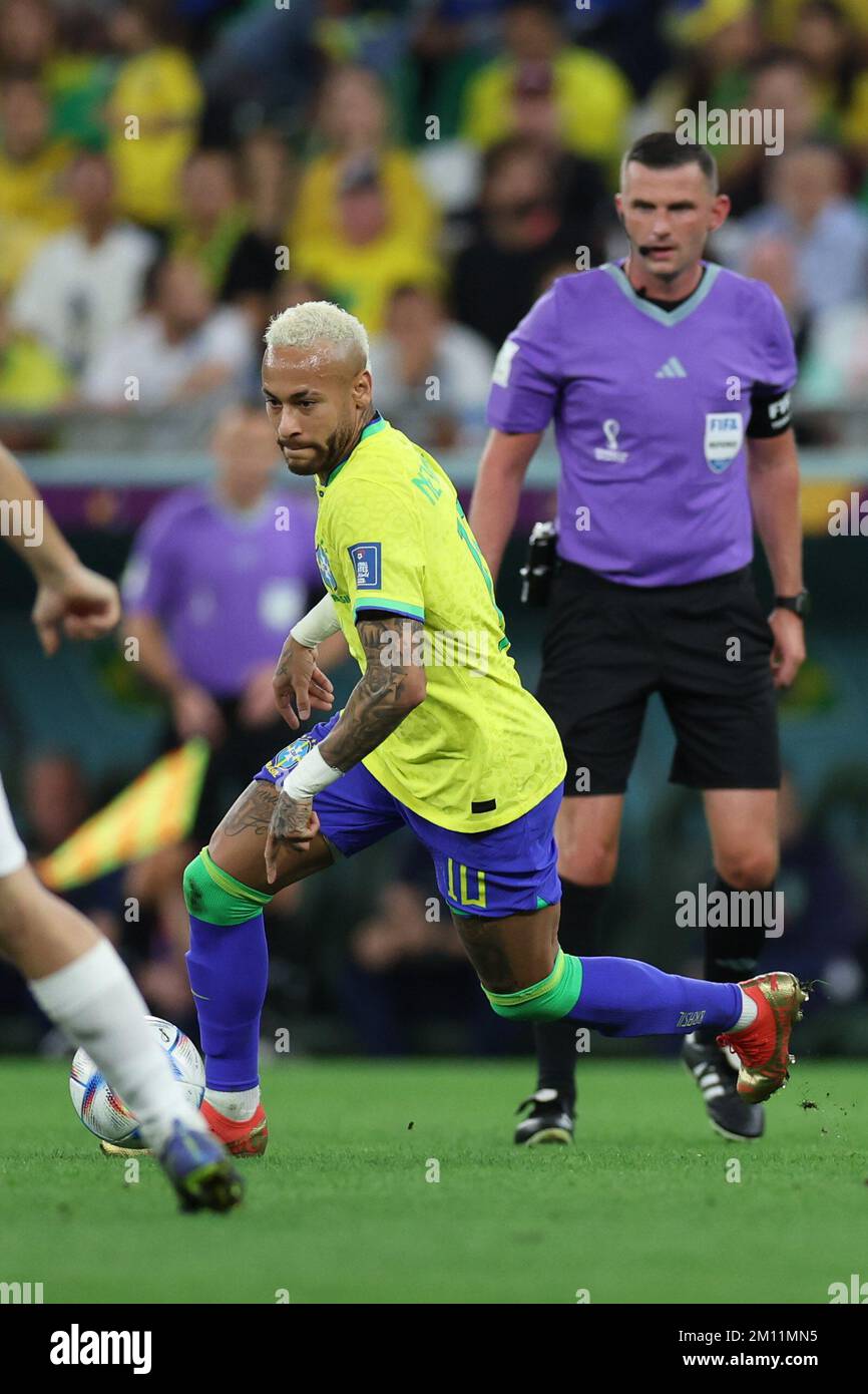 Doha, Qatar. 09th Dec, 2022. Neymar Brazil player during a match against Croatia valid for the quarterfinals of the FIFA World Cup in Qatar at Education City Stadium in Doha, Qatar. December 9, 2022 Photo:William Volcov Credit: Brazil Photo Press/Alamy Live News Stock Photo