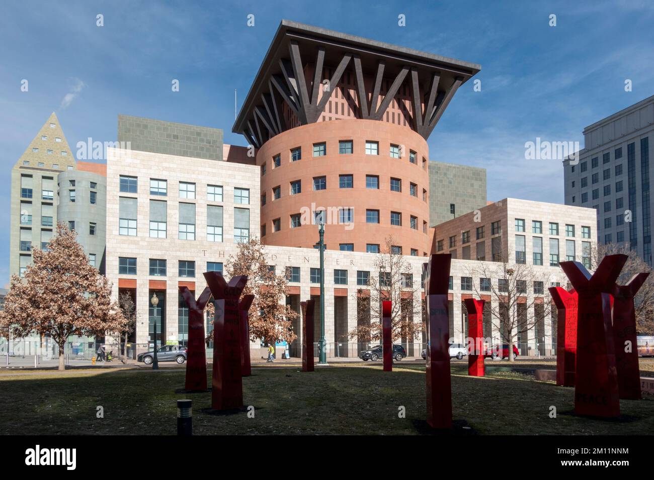 main facade, Denver Central Library, Colorado, USA Stock Photo - Alamy