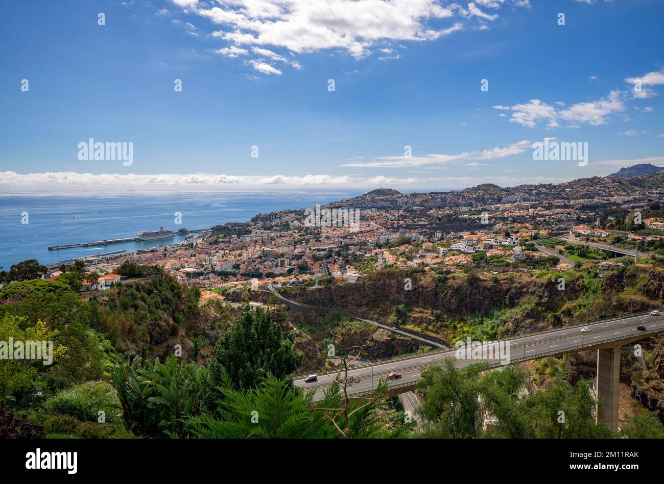 View of Funchal on the Portuguese island of Madeira Stock Photo
