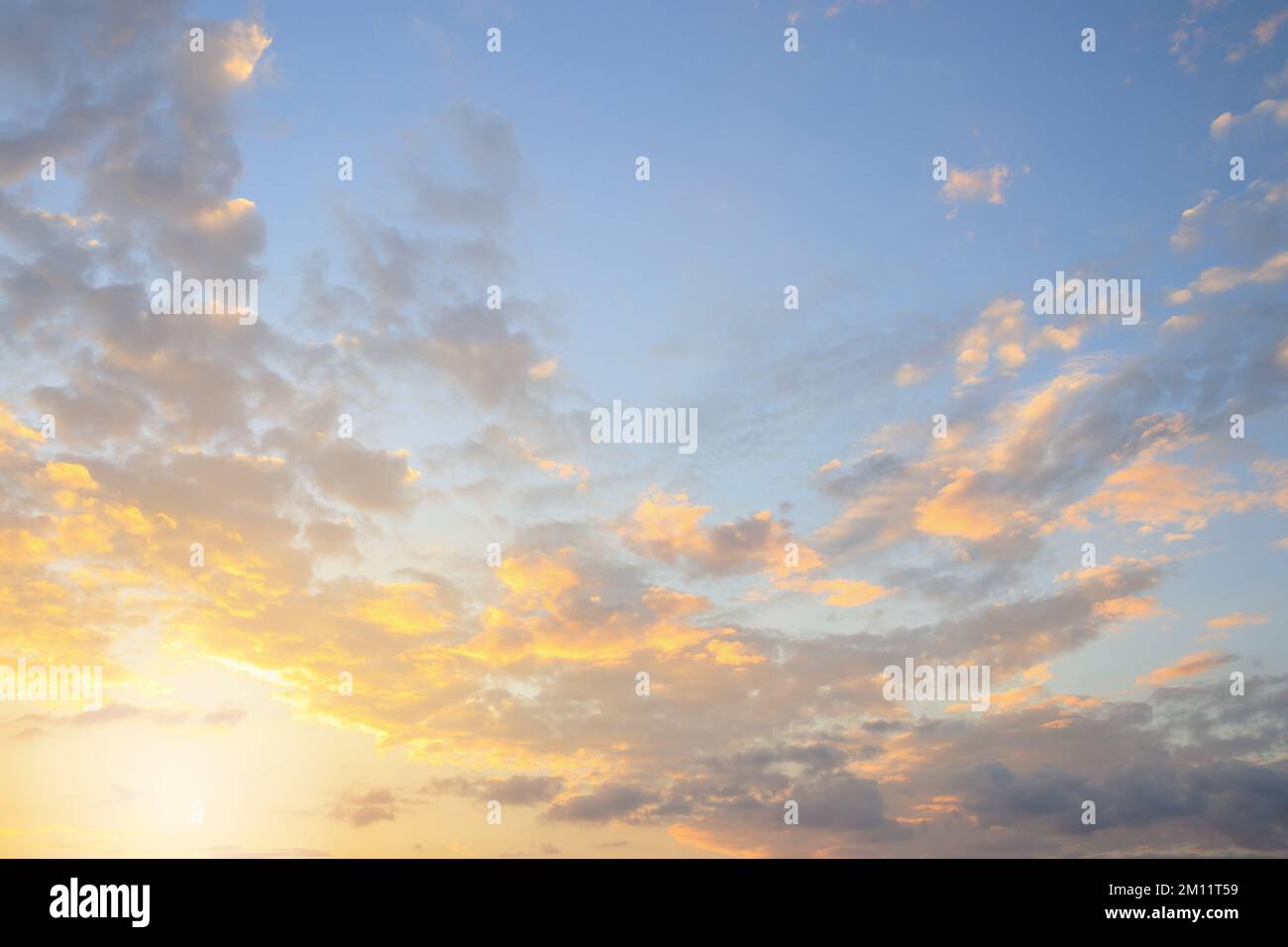 Abstract sunset sky with clouds nature background Stock Photo - Alamy