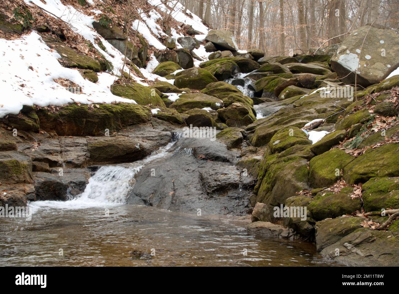 Cascading stream at Loch Raven Reservoir in Maryland Stock Photo Alamy