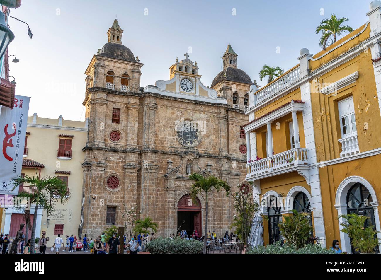 South America, Colombia, Departamento de Bolívar, Cartagena de Indias, Ciudad Amurallada, Santuario San Pedro Claver Stock Photo