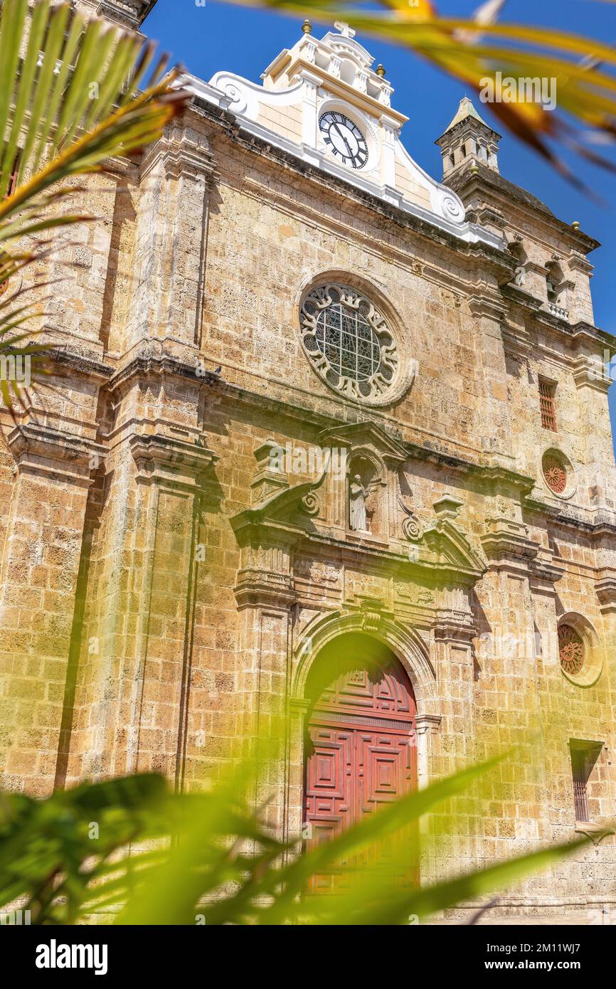 South America, Colombia, Departamento de Bolívar, Cartagena de Indias, Ciudad Amurallada, Santuario San Pedro Claver Stock Photo