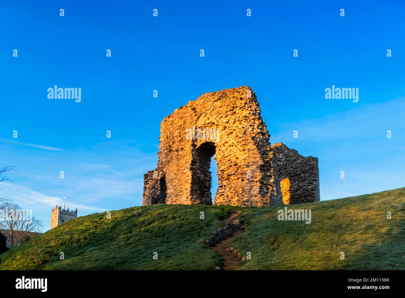 England, Dorset, Christchurch, Christchurch Castle Stock Photo
