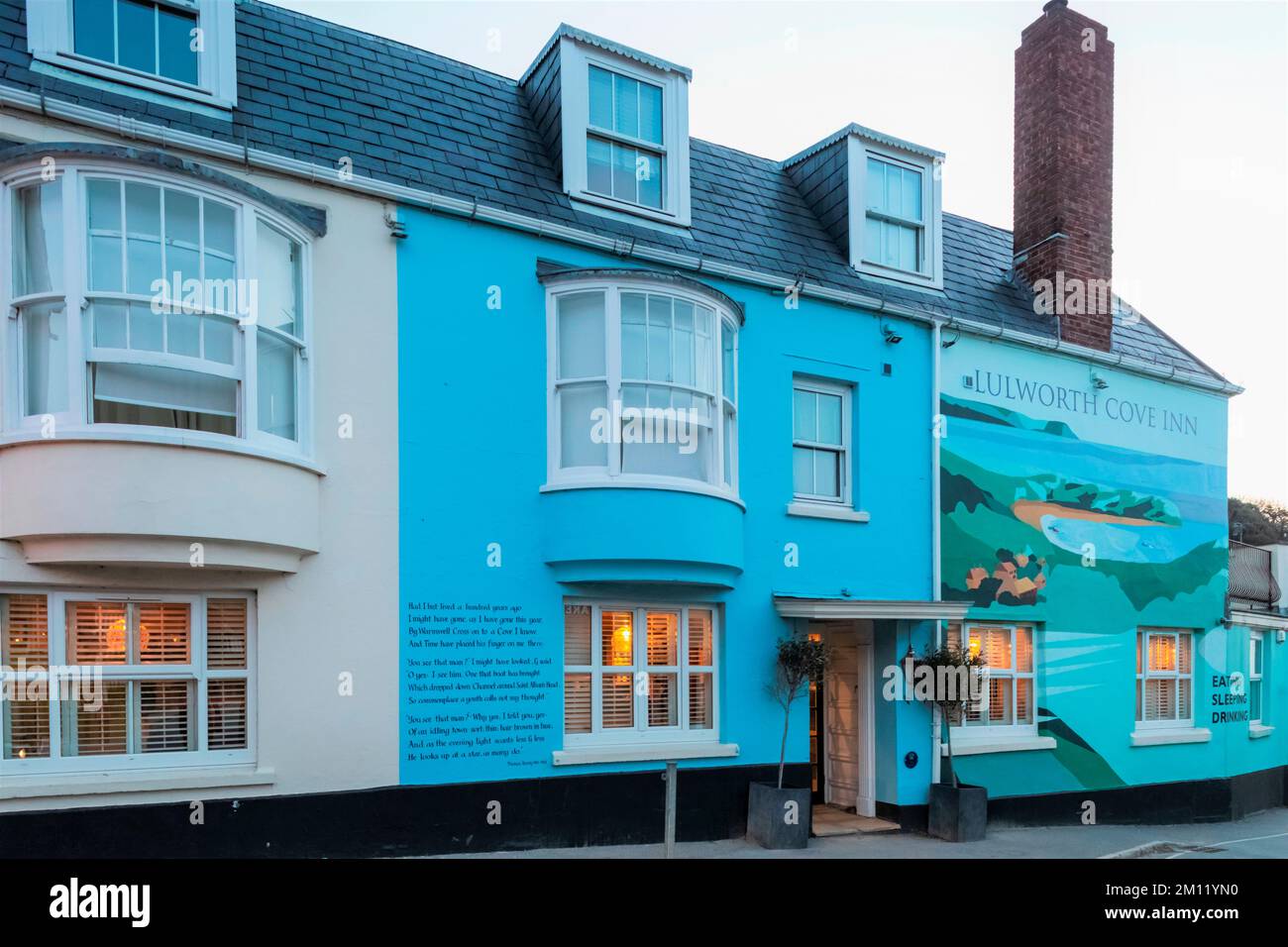 England, Dorset, Lulworth Cove, Lulworth Cove Inn Stock Photo