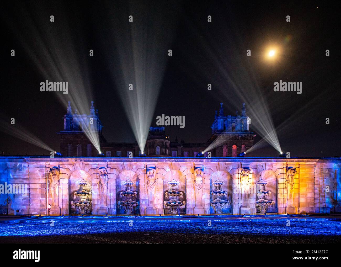 Blenheim Christmas and winter lights Stock Photo Alamy