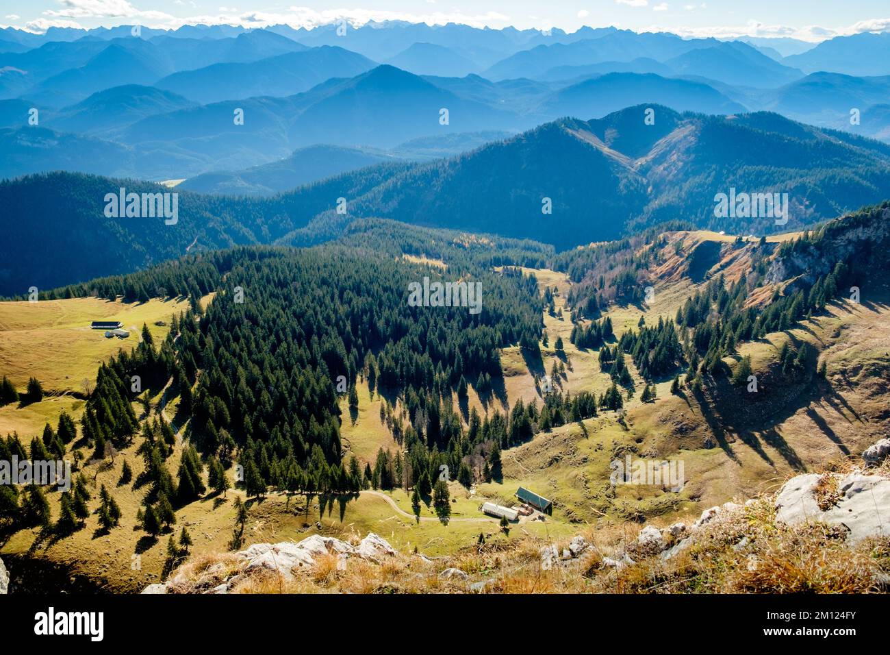 Herbstpanorama Bayerische Voralpen Stock Photo