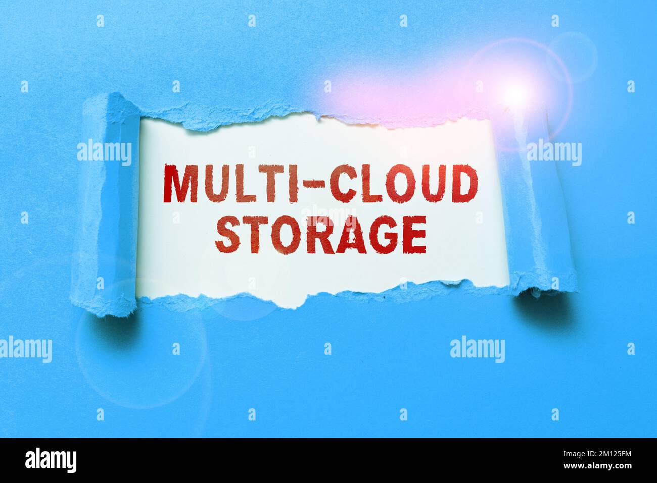 Conceptual display Multi Cloud Storage. Word Written on use of multiple cloud computing and storage services Stock Photo