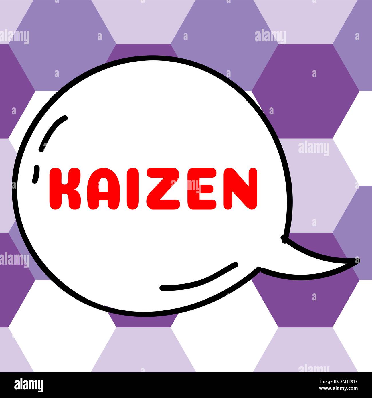 Sign displaying Kaizen. Word for a Japanese business philosophy of
