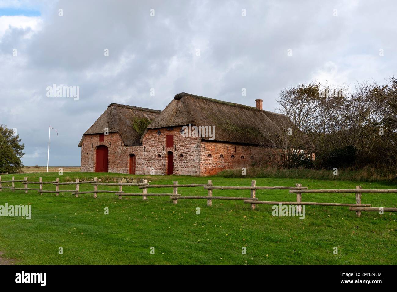 Kommandørgarden, historic heritage farm on the Danish North Sea island of Rømø, part of the Danish National Museum, Rømø Island, Toftum, Syddanmark, Denmark Stock Photo