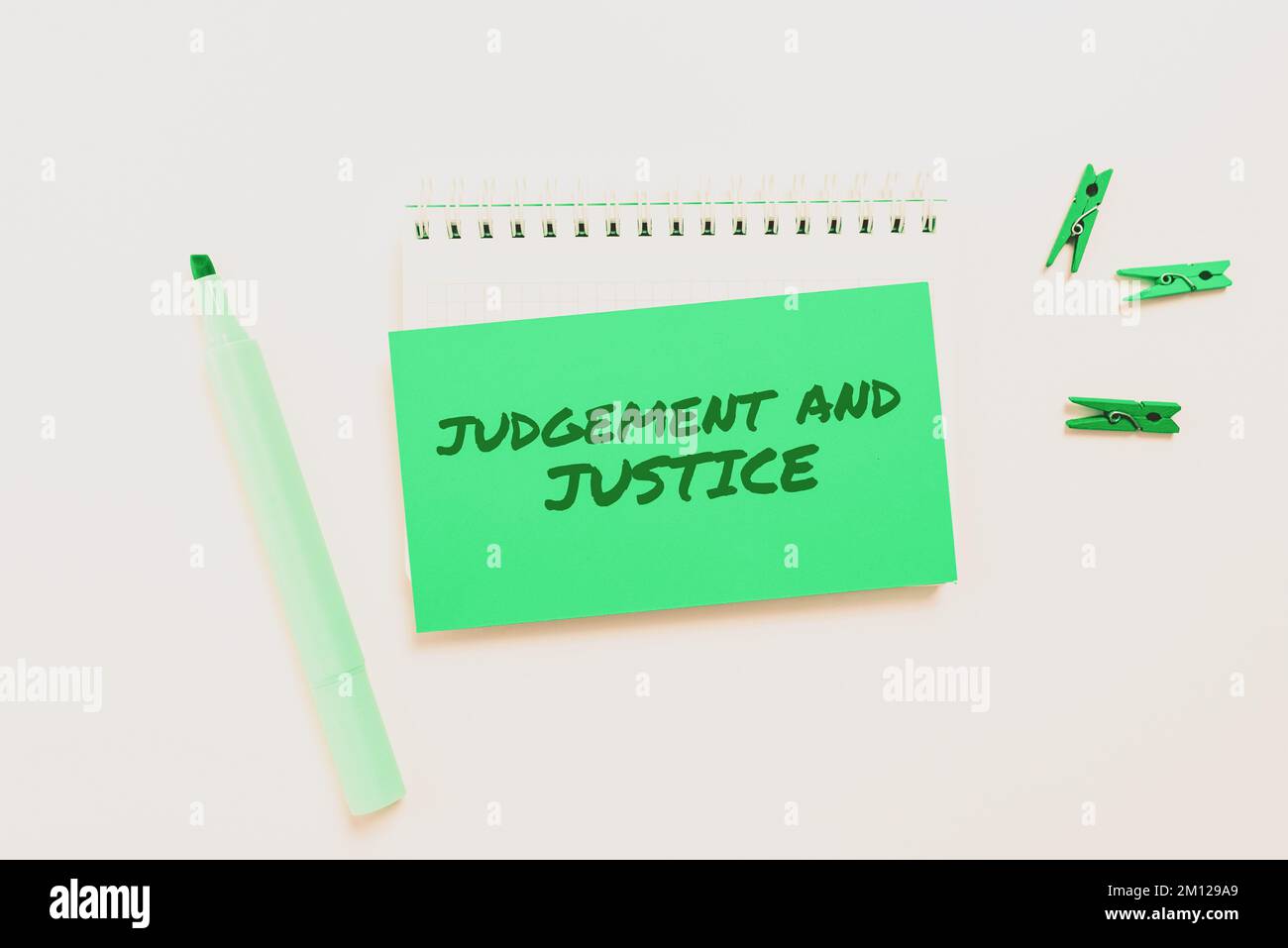 Text sign showing Judgement And Justice. Concept meaning system of laws