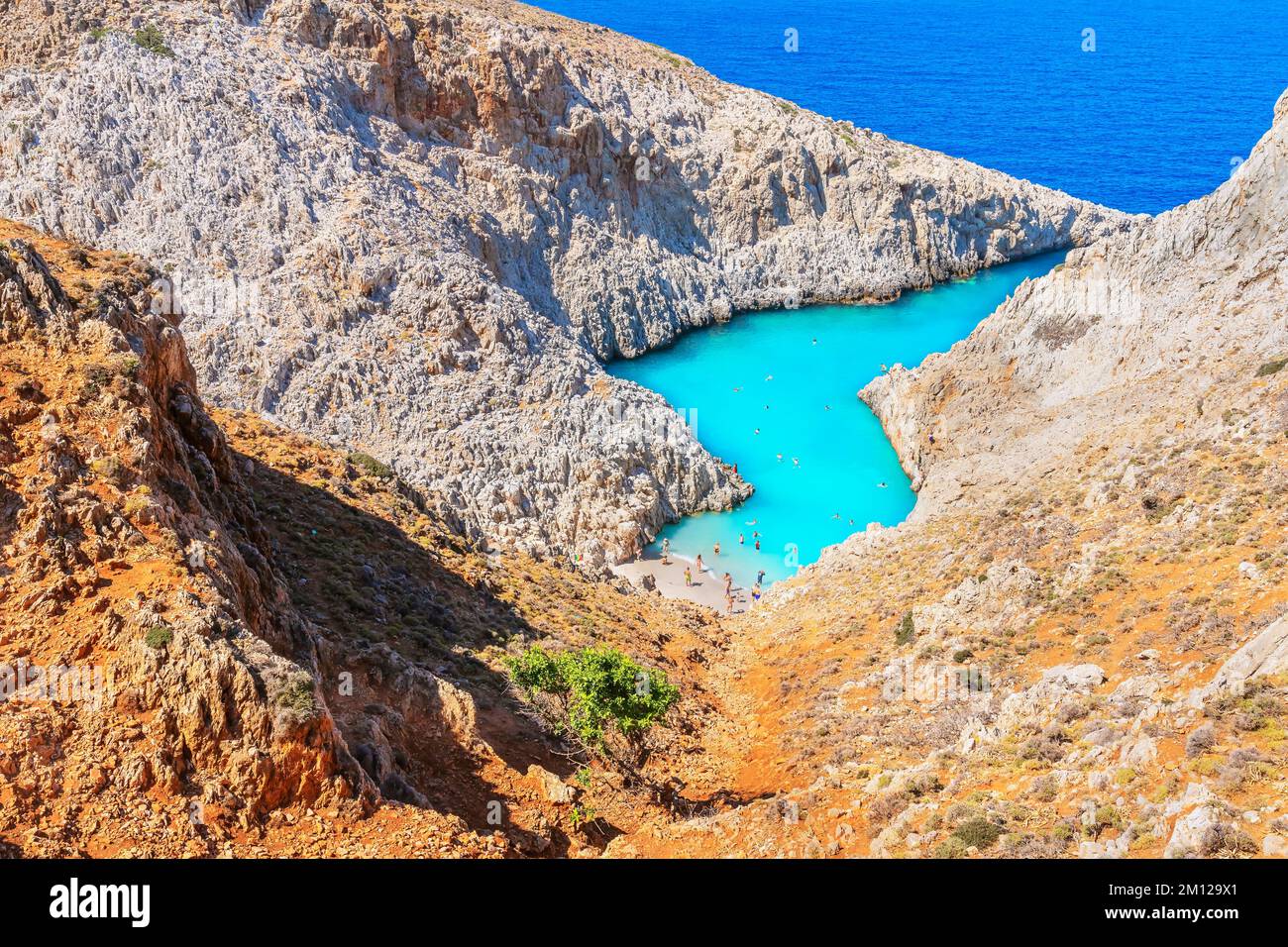 Seitan limania beach, Chania, Crete, Greek Islands, Greece Stock Photo
