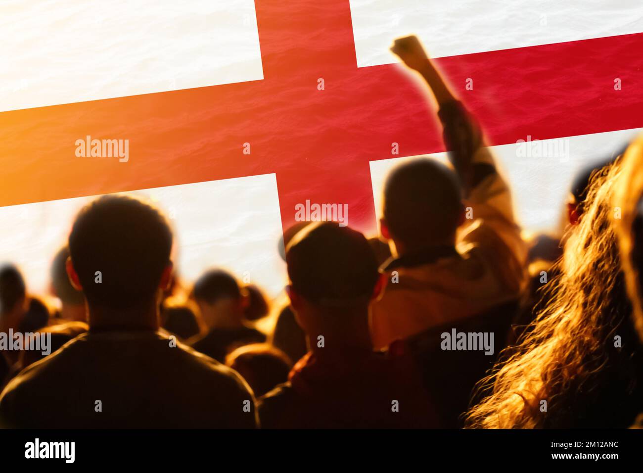 Defocus england football team. England supporters on stadium. England ...