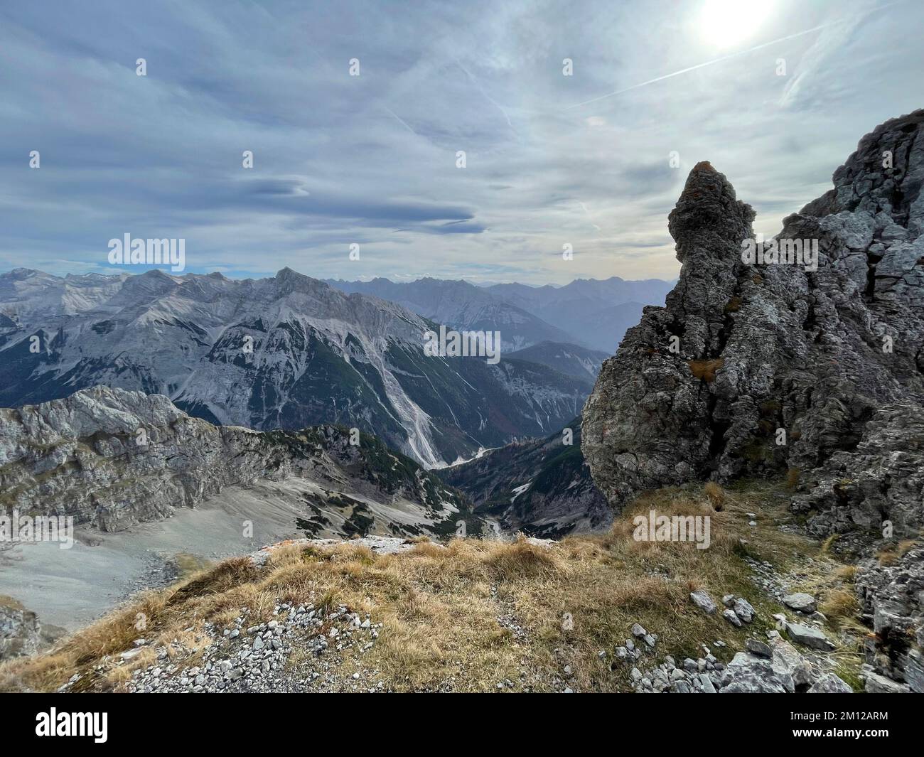 Summit panorama from the Westliche Karwendelspitze, Karwendelsteig