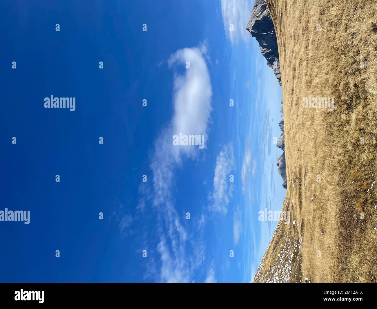 View from Brunnsteinanger to Karwendel summit, Vogelkarspitze, Eastern Karwendelspitze, Pleisenspitze, Karwendeltal, Brunnsteinspitze, nature, mountains, autumn, Tirols Hochplateau, Scharnitz, Tirol, Austria Stock Photo