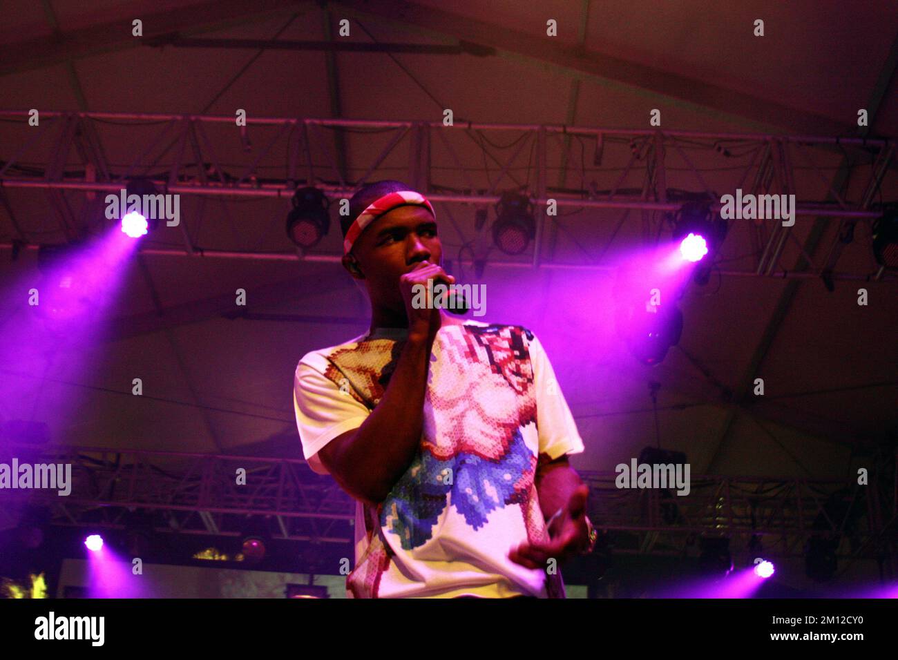 Coachella Frank Ocean in concert Stock Photo Alamy