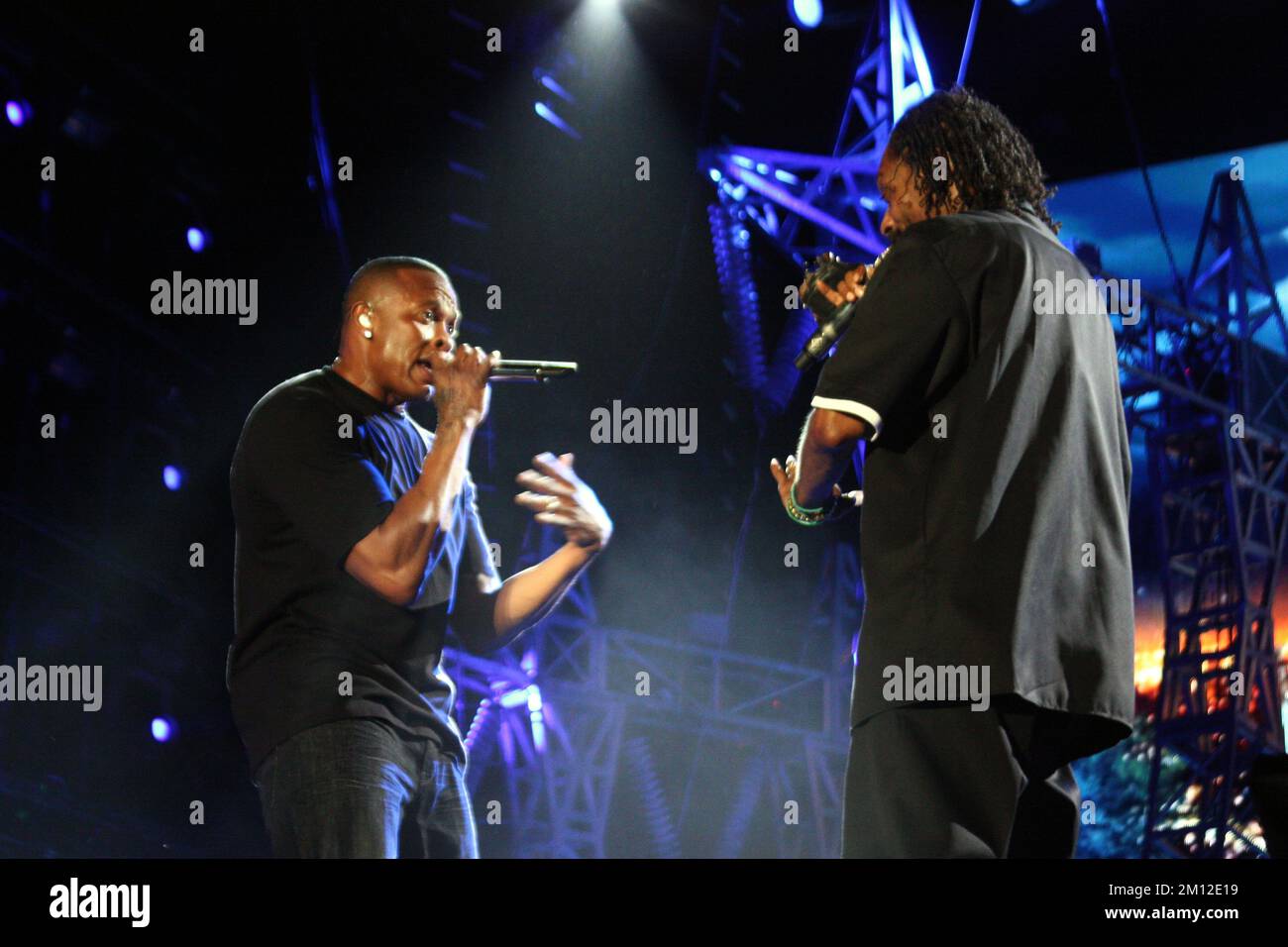 Coachella Dr Dre and Snoop Dogg in concert Stock Photo Alamy