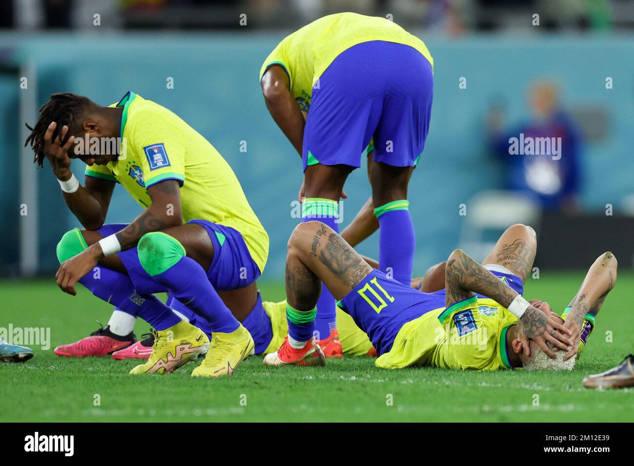 Doha, Qatar. 09th Dec, 2022. Fred e Neymar Brazil player during a match against Croatia valid for the quarterfinals of the FIFA World Cup in Qatar at Education City Stadium in Doha, Qatar. December 9, 2022 Photo:William Volcov Credit: Brazil Photo Press/Alamy Live News Stock Photo