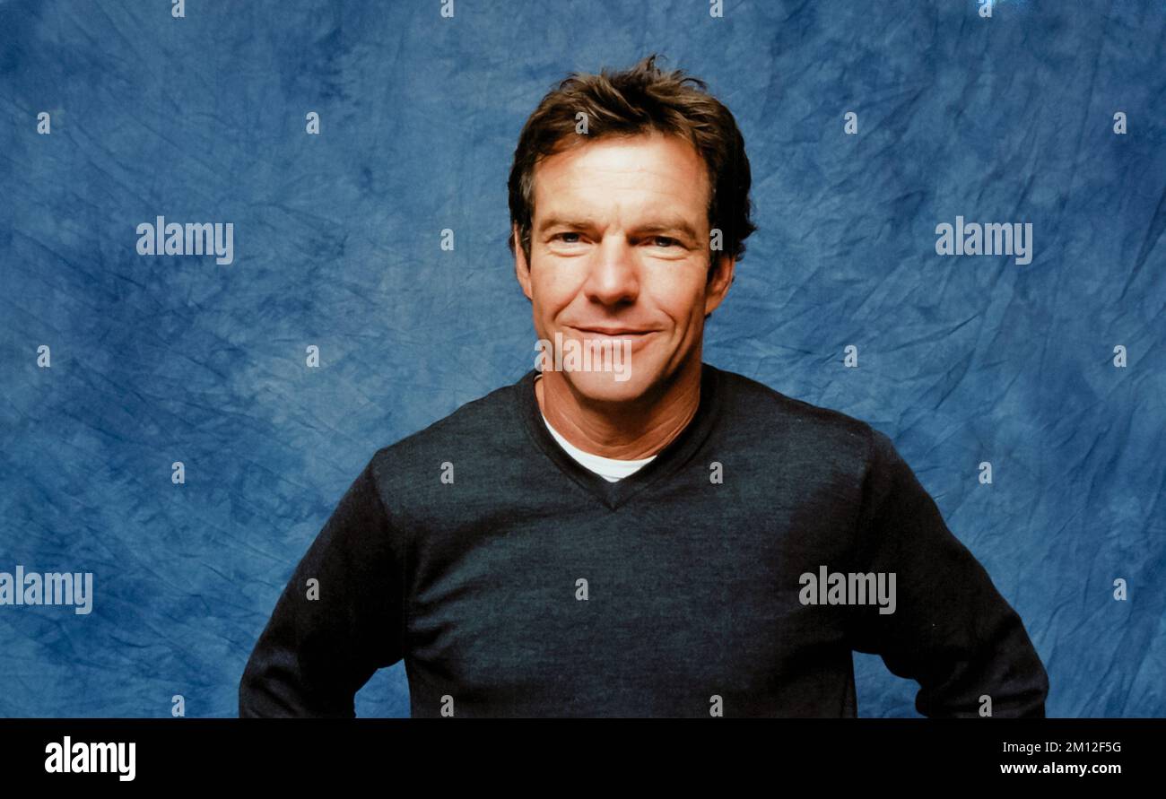 Retro celebrity portraits - Dennis Quaid, at a press conference event