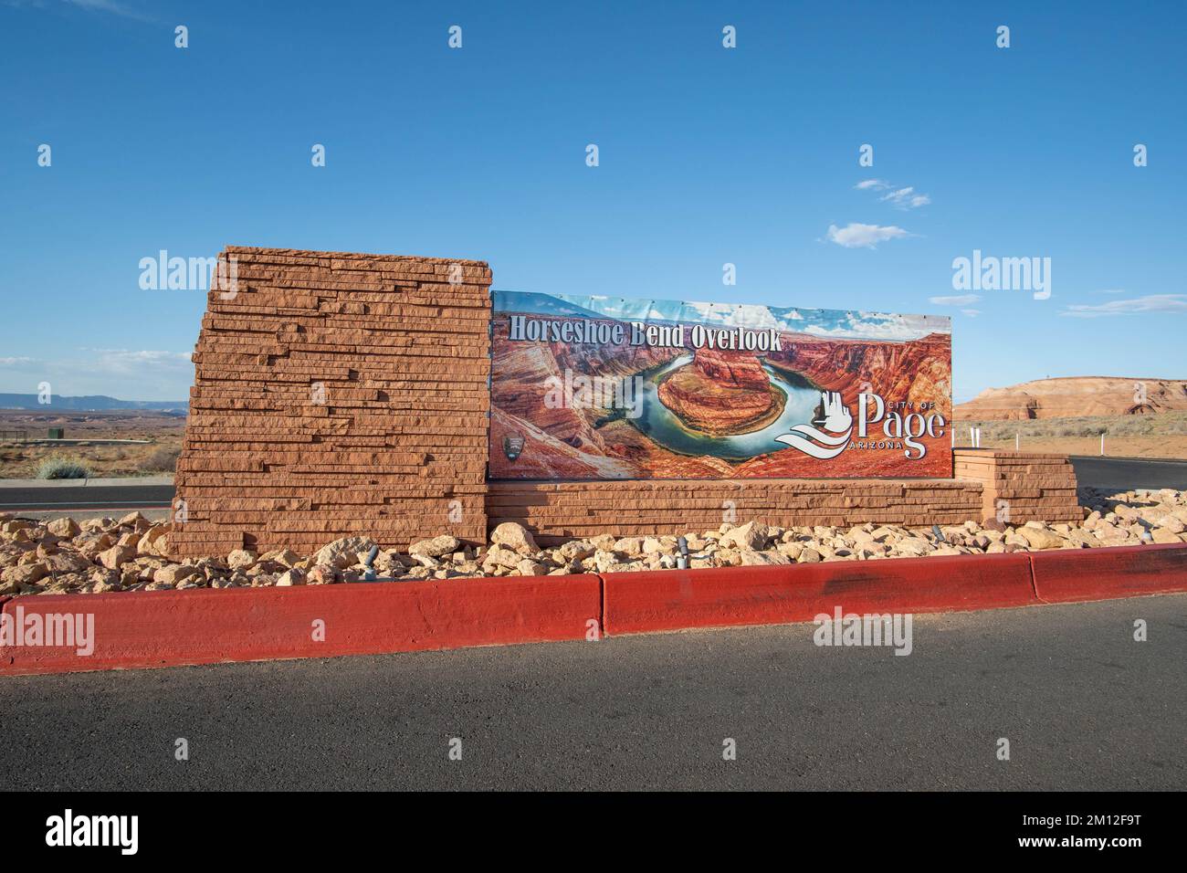 The to Horseshroe Bend sign in Page, Arizona Stock Photo Alamy
