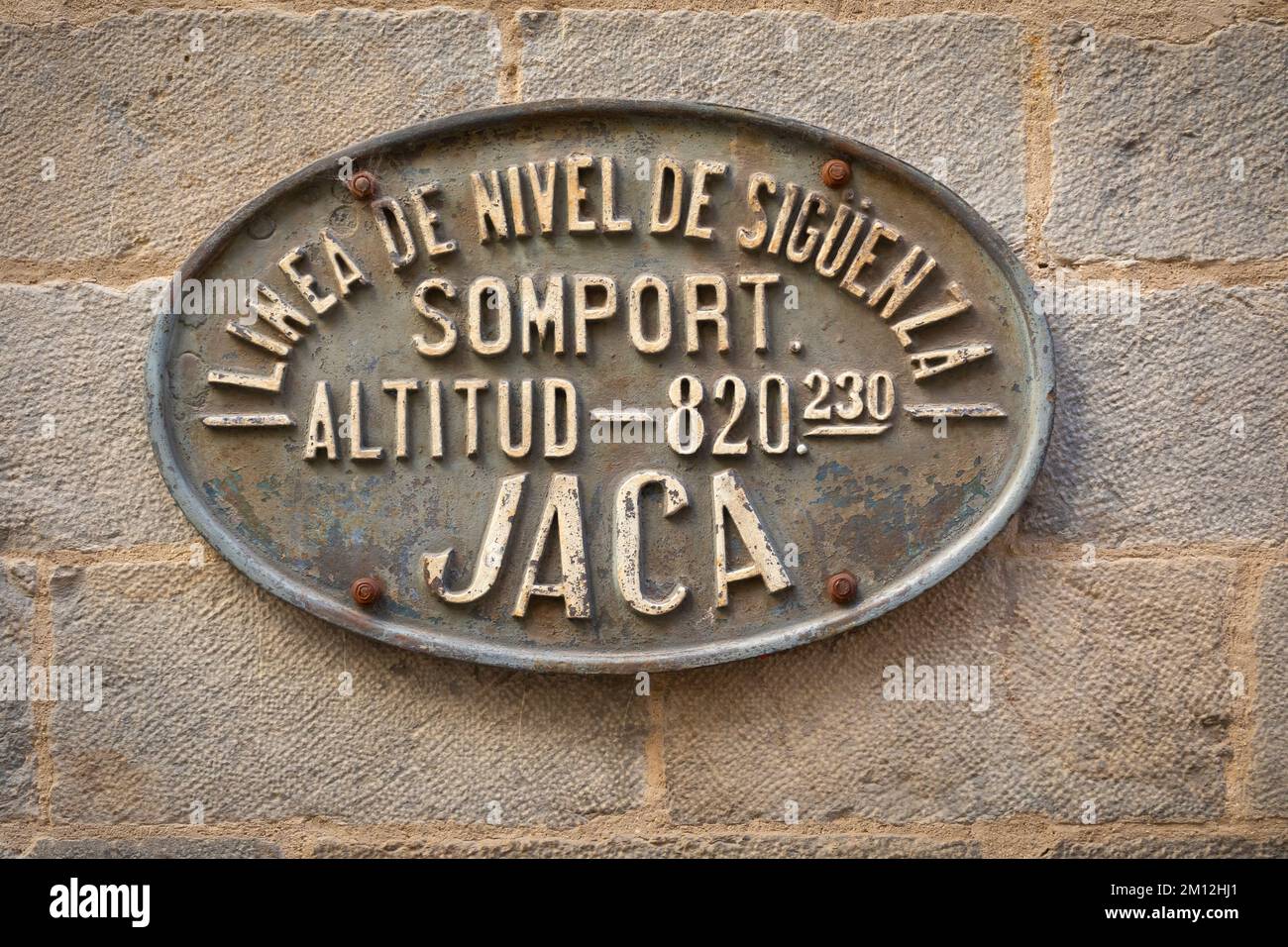 Linea de nivel de Sigüenza - Somport. Jaca, Jacetania, Huesca, Aragón, Spain. Stock Photo