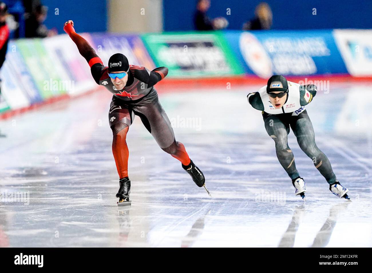 CALGARY, CANADA DECEMBER 9 Antoine GelinasBeaulieu of Canada, Ryota