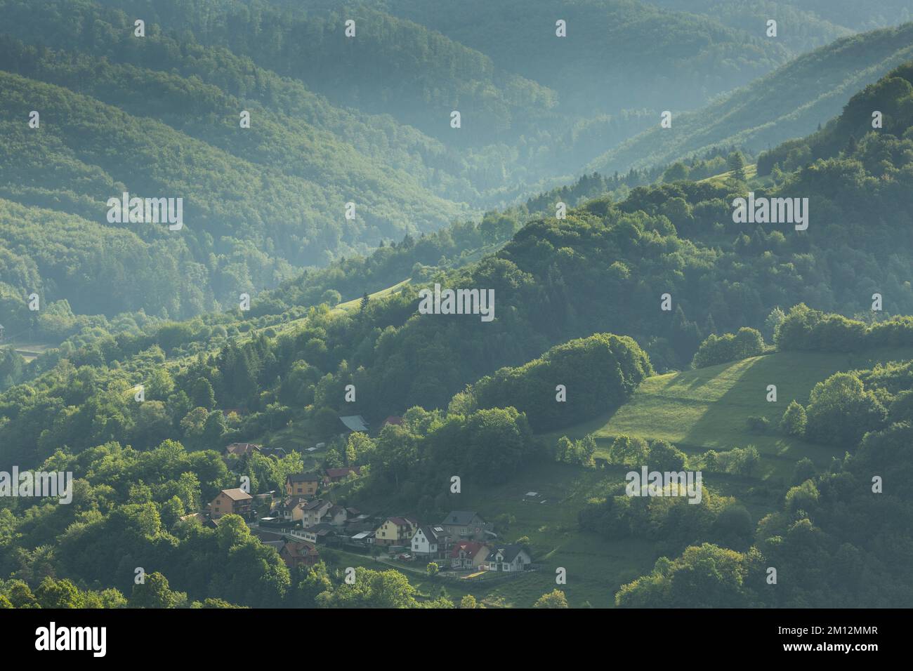 Europe, Poland, Lesser Poland, View point in Rytro Stock Photo