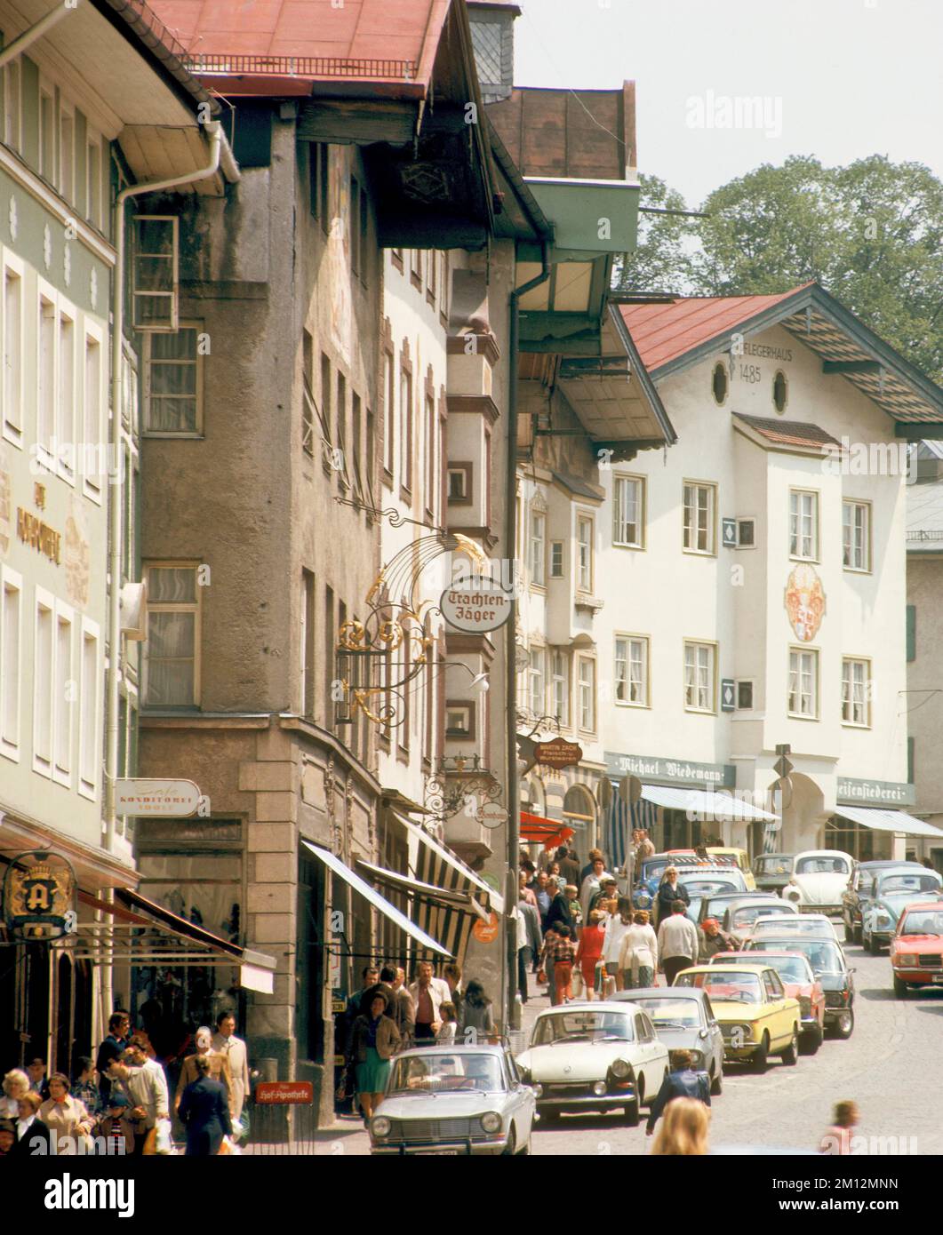 Marktstraße Bad Tölz, Upper Bavaria, Bavaria, Germany Photo around 1975
